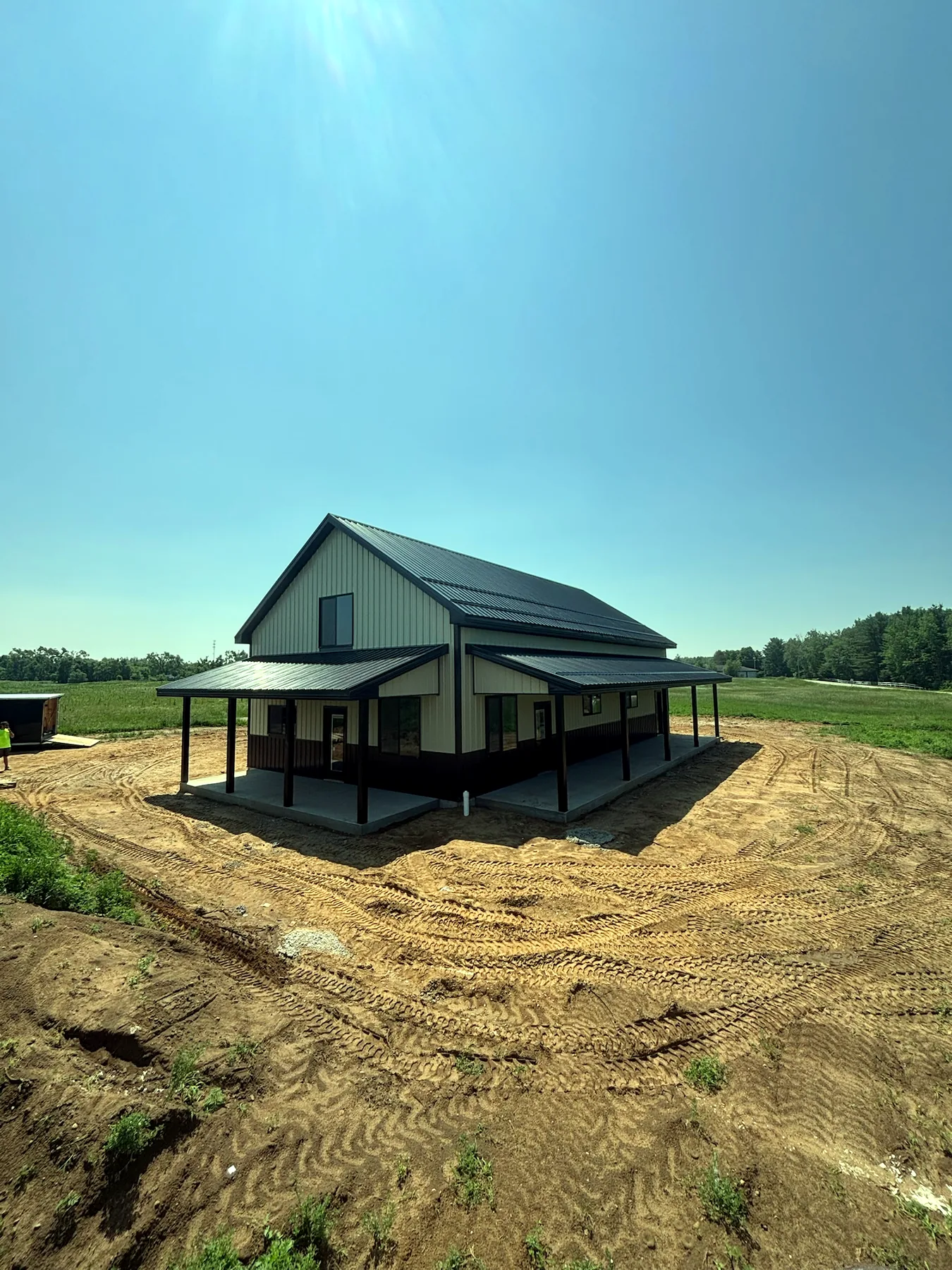 Finished barndominium exterior