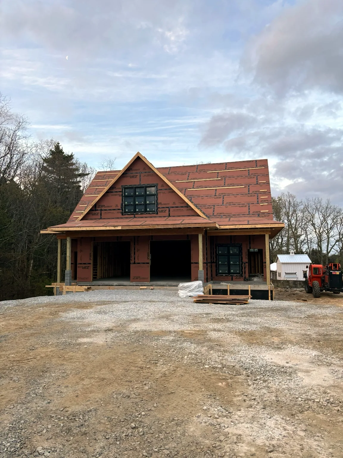 Custom home roof construction